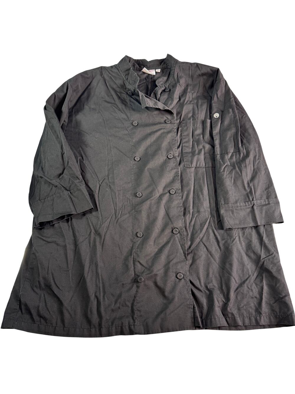Chef Works Black Chef Coat Jacket 2XL Double Breasted Long Sleeve Uniform